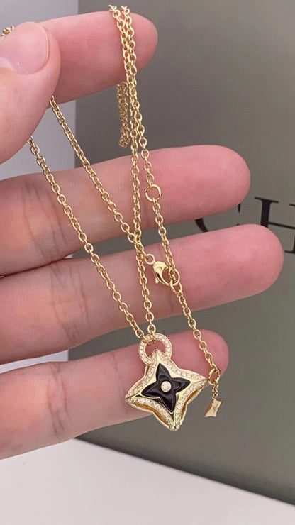 [Eterna Jewels]STAR PEDANT PINK GOLD DIAMOND NECKLACE