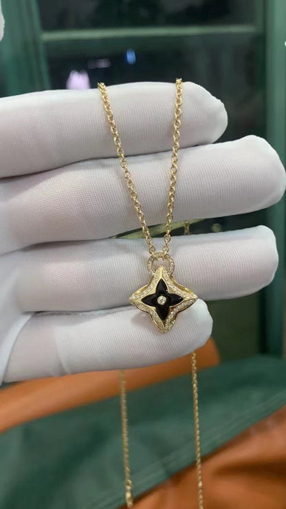 [Eterna Jewels]STAR PEDANT PINK GOLD DIAMOND NECKLACE