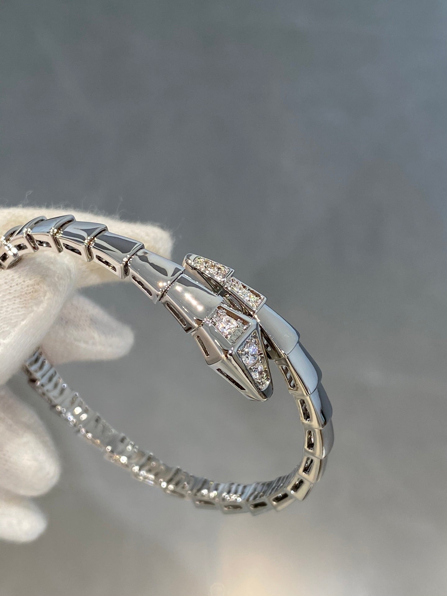 [Eterna Jewels]SERPENTI BRACELET DIAMONDS SILVER