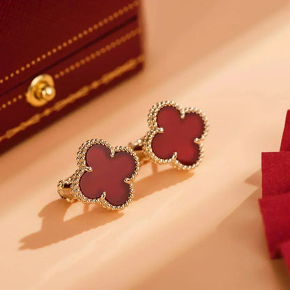 [Eterna Jewels]CLOVER MEDIUM 1 MOTIFS CARNELIAN  EARRINGS