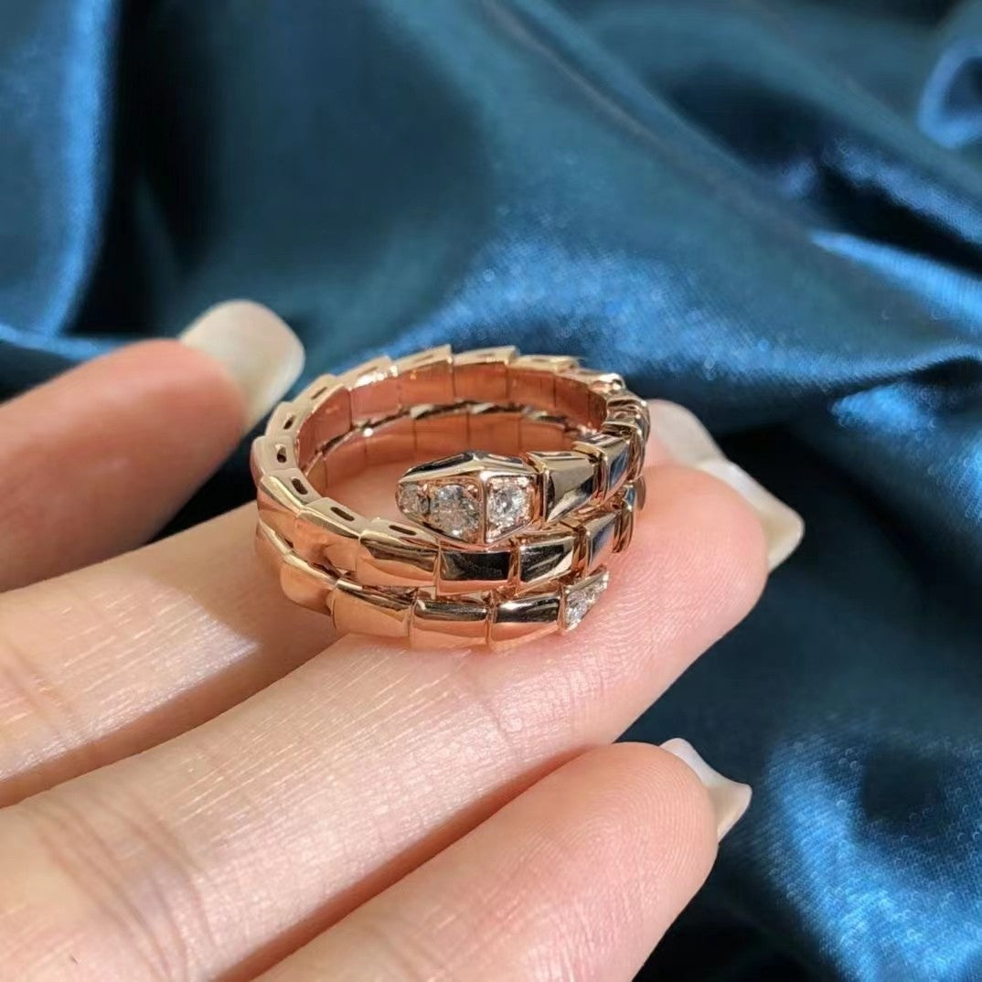 [Eterna Jewels]SERPENTS DOUBLE ROW DIAMOND RING