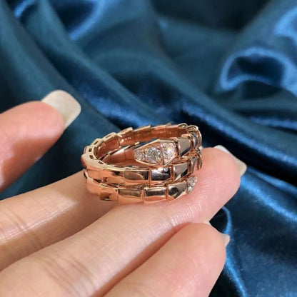 [Eterna Jewels]SERPENTS DOUBLE ROW DIAMOND RING