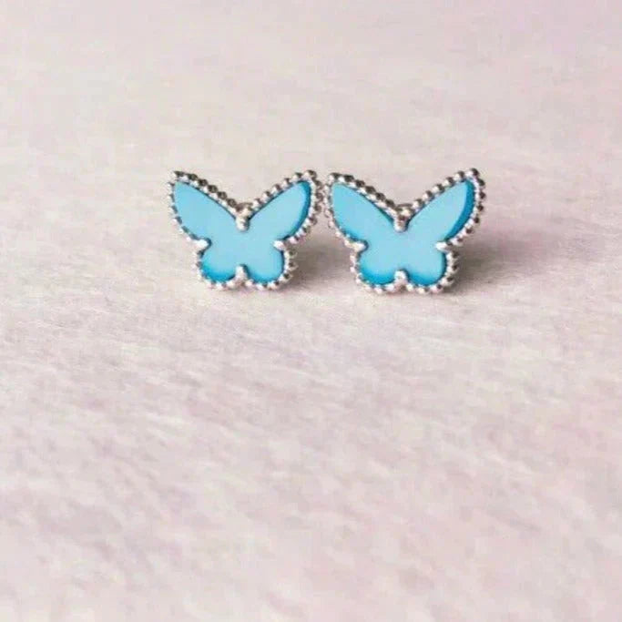 [Eterna Jewels]BUTTERFLY TURQUOISE EARRINGS SILVER