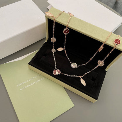 [Eterna Jewels]LUCKY SPRING 15 MOTIFS ROSE GOLD NECKLACE