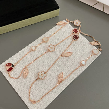 [Eterna Jewels]LUCKY SPRING 15 MOTIFS ROSE GOLD NECKLACE