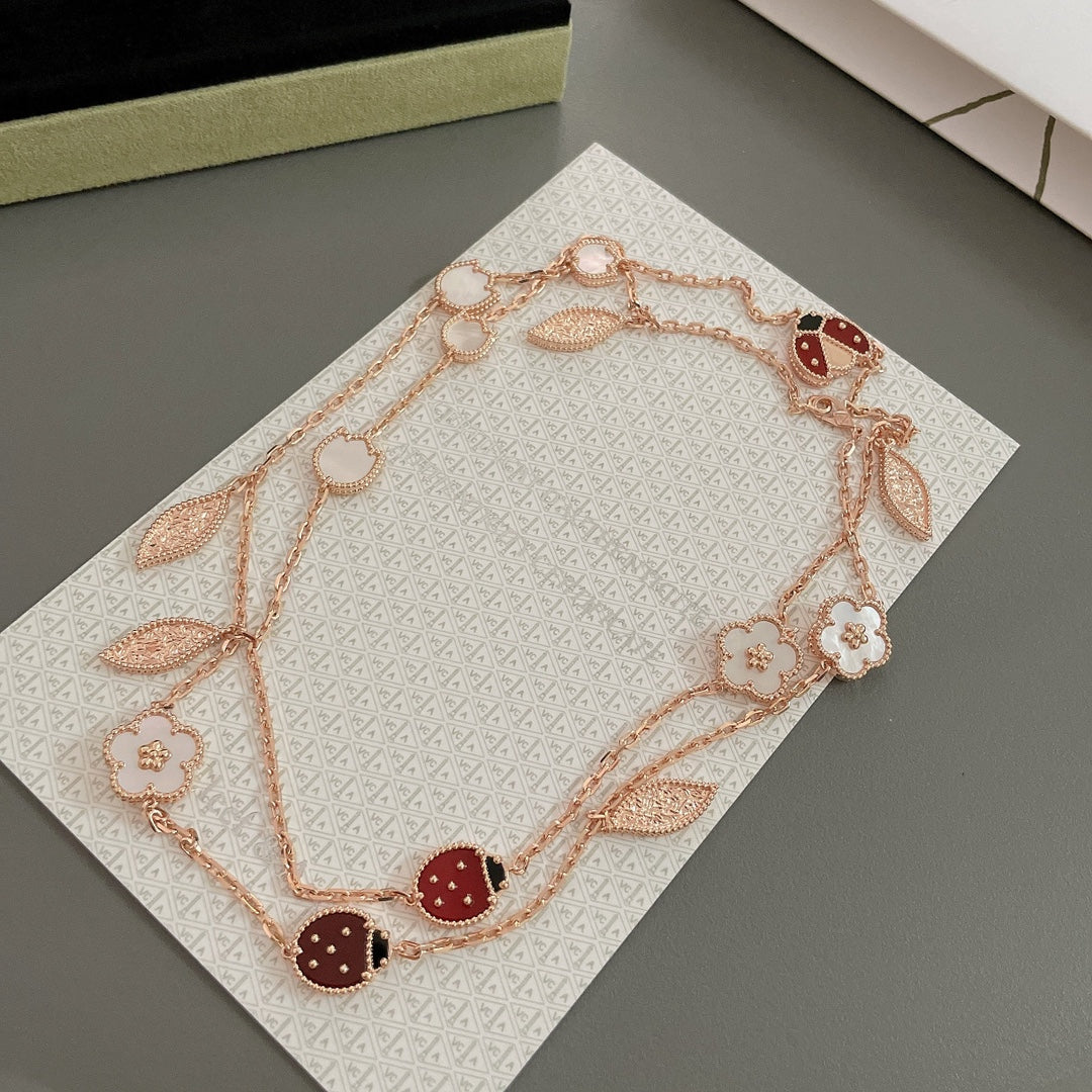 [Eterna Jewels]LUCKY SPRING 15 MOTIFS ROSE GOLD NECKLACE