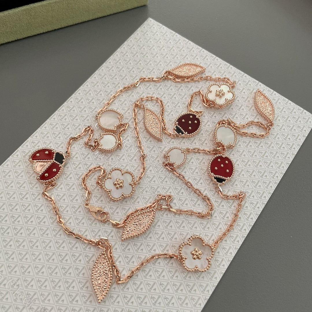 [Eterna Jewels]LUCKY SPRING 15 MOTIFS ROSE GOLD NECKLACE