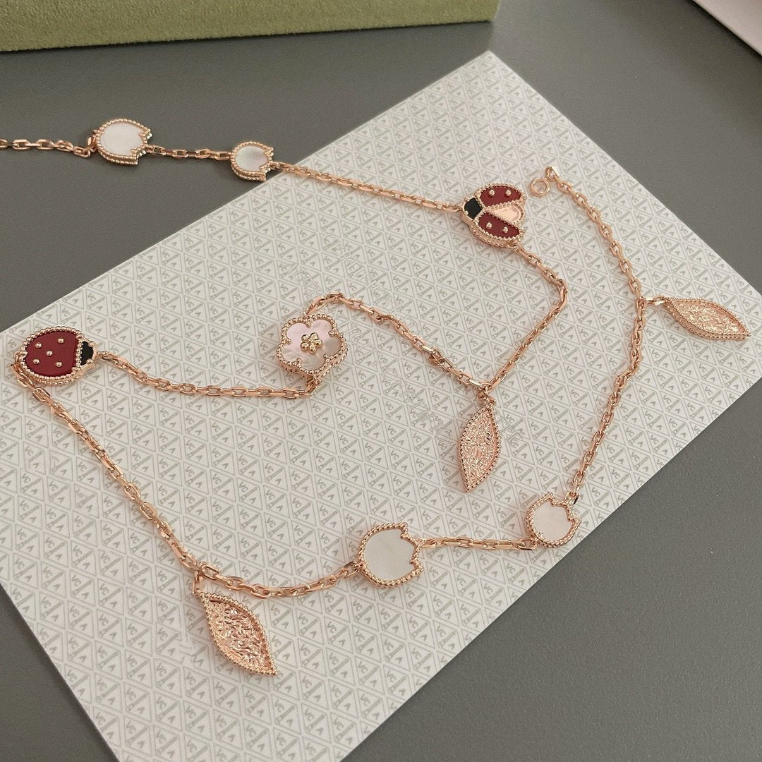 [Eterna Jewels]LUCKY SPRING 15 MOTIFS ROSE GOLD NECKLACE