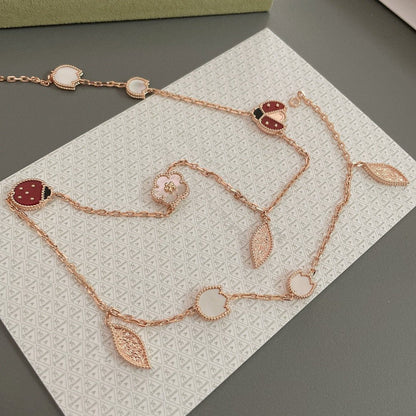 [Eterna Jewels]LUCKY SPRING 15 MOTIFS ROSE GOLD NECKLACE