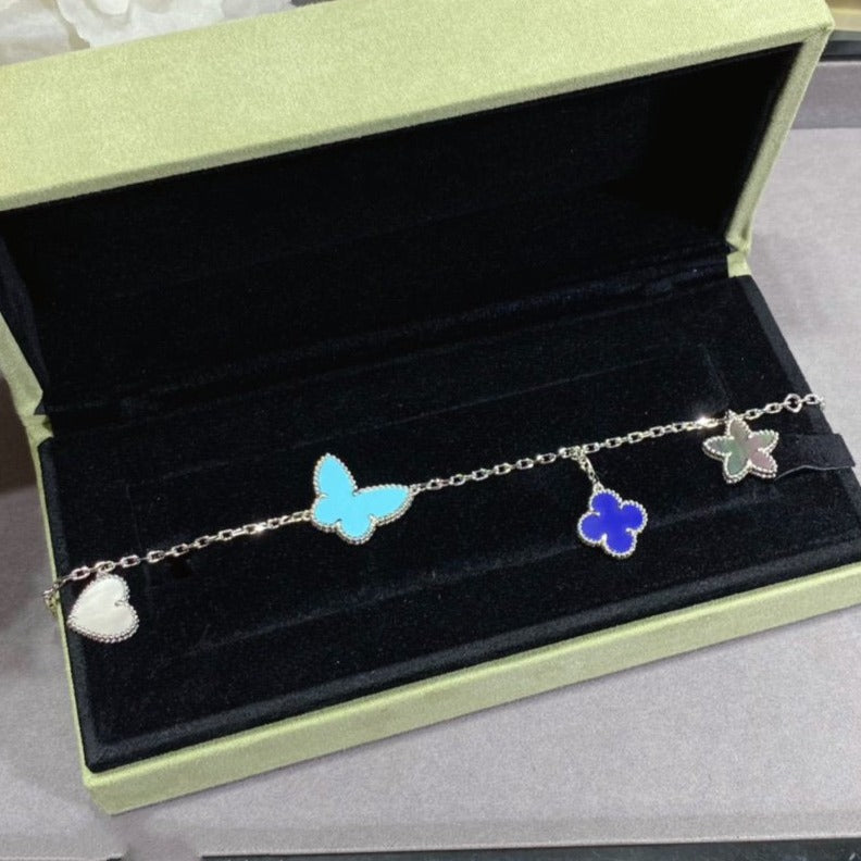 [Eterna Jewels]LUCKY SPRING SILVER BRACELET 4 MOTIF