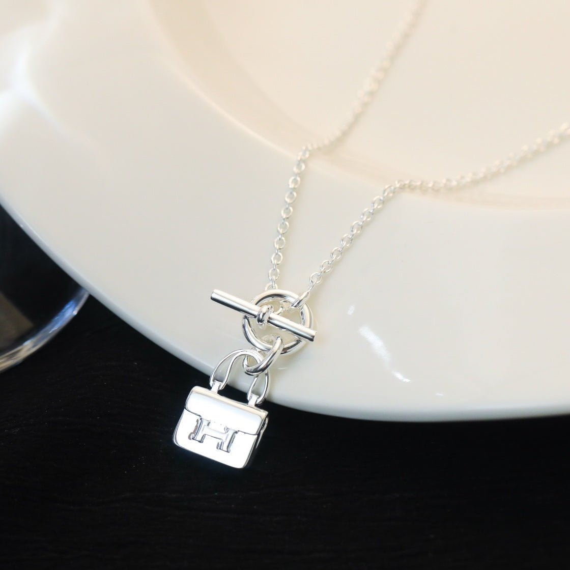 [Eterna Jewels]POP H PEDANT SILVER NECKLACE