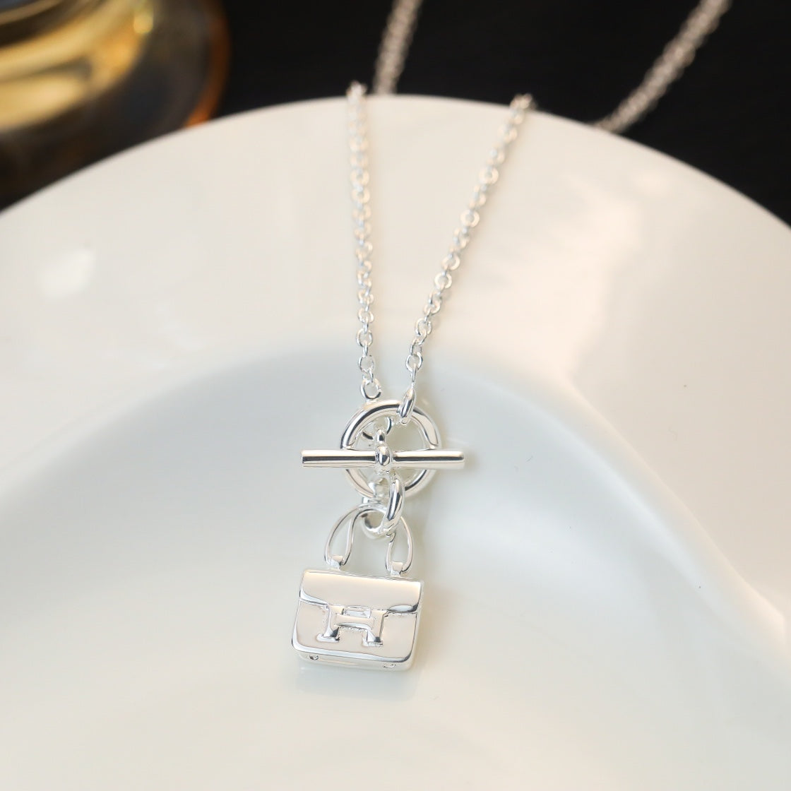 [Eterna Jewels]POP H PEDANT SILVER NECKLACE