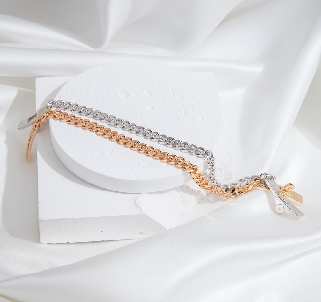 [Eterna Jewels]KELLY CHAIN SILVER DIAMOND BRACELET