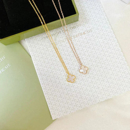 [Eterna Jewels]CLOVER MINI 9.5MM WHITE MOTHER-OF-PEARL NECKLACE