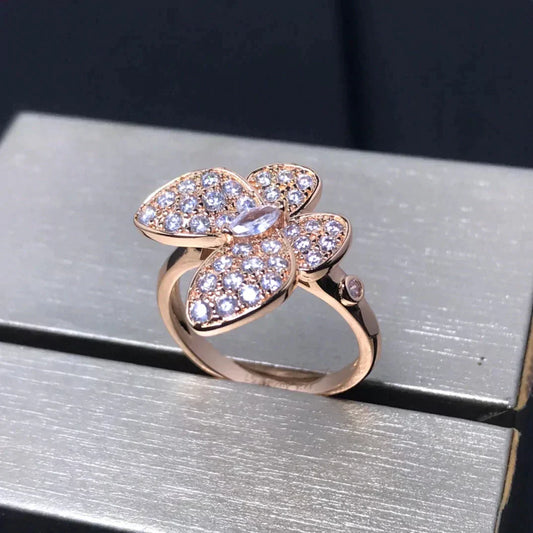 [Eterna Jewels]BUTTERFLY PINK GOLD DIAMOND RING