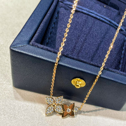 [Eterna Jewels]STAR BLOSSOM NECKLACE PINK GOLD DIAMONDS