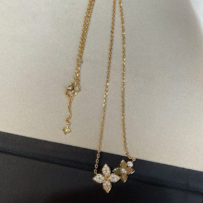 [Eterna Jewels]STAR BLOSSOM NECKLACE PINK GOLD DIAMONDS