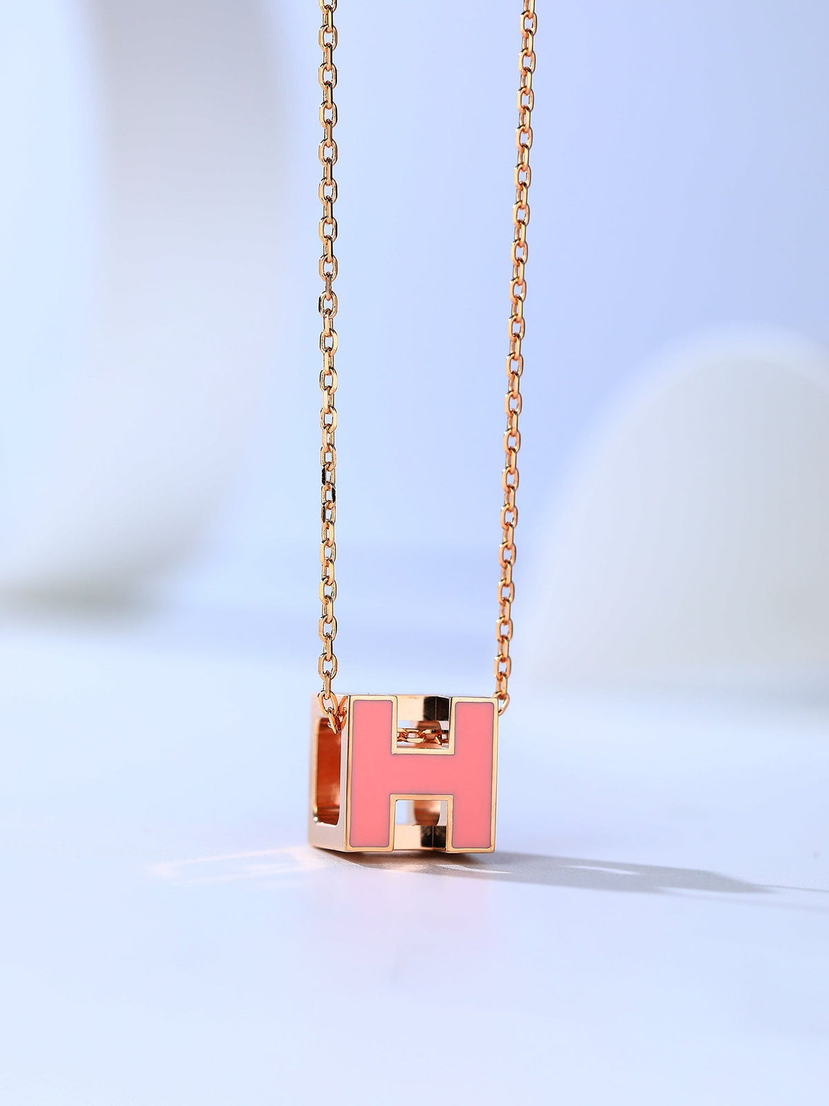 [Eterna Jewels]H CAGE PINK GOLD NECKLACE