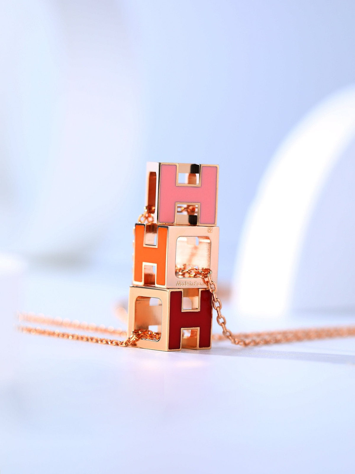 [Eterna Jewels]H CAGE PINK GOLD NECKLACE