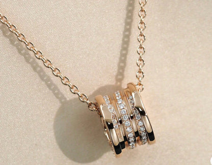 [Eterna Jewels]ZERO 1 PINK GOLD DIAMOND NECKLACE