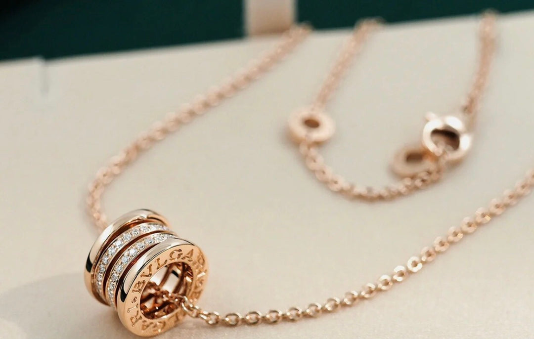 [Eterna Jewels]ZERO 1 PINK GOLD DIAMOND NECKLACE