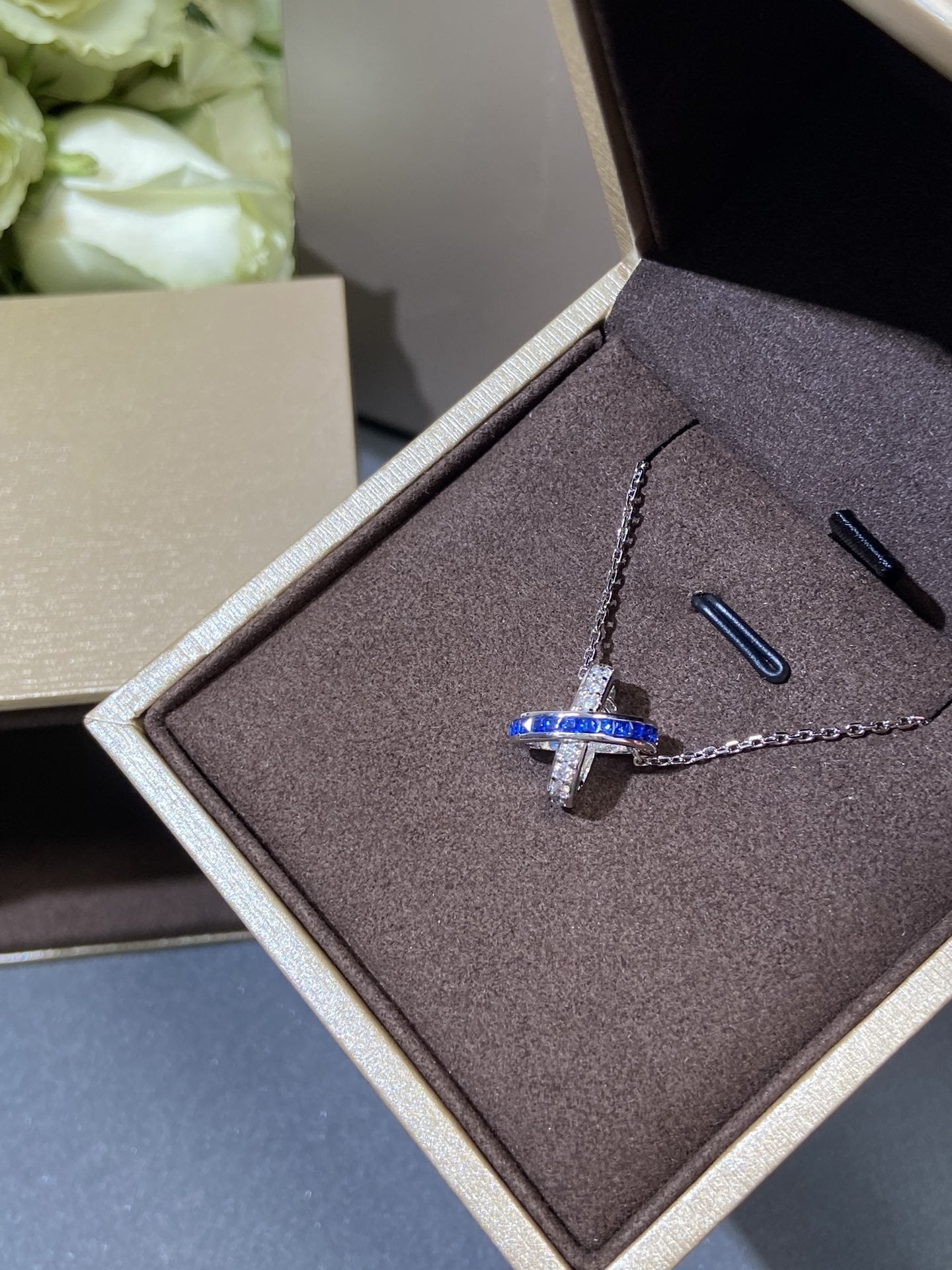 [Eterna Jewels]LIENS DIAMOND SILVER NECKLACE