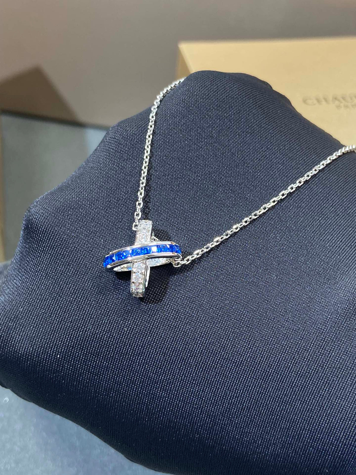 [Eterna Jewels]LIENS DIAMOND SILVER NECKLACE