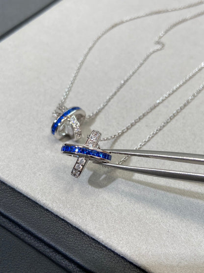 [Eterna Jewels]LIENS DIAMOND SILVER NECKLACE