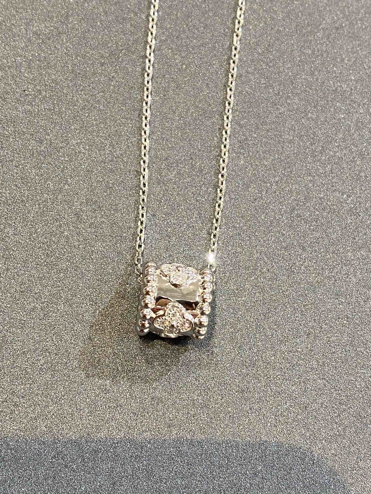 [Eterna Jewels]PERLEE PEDANT SIVLER DIAMOND NECKLACE