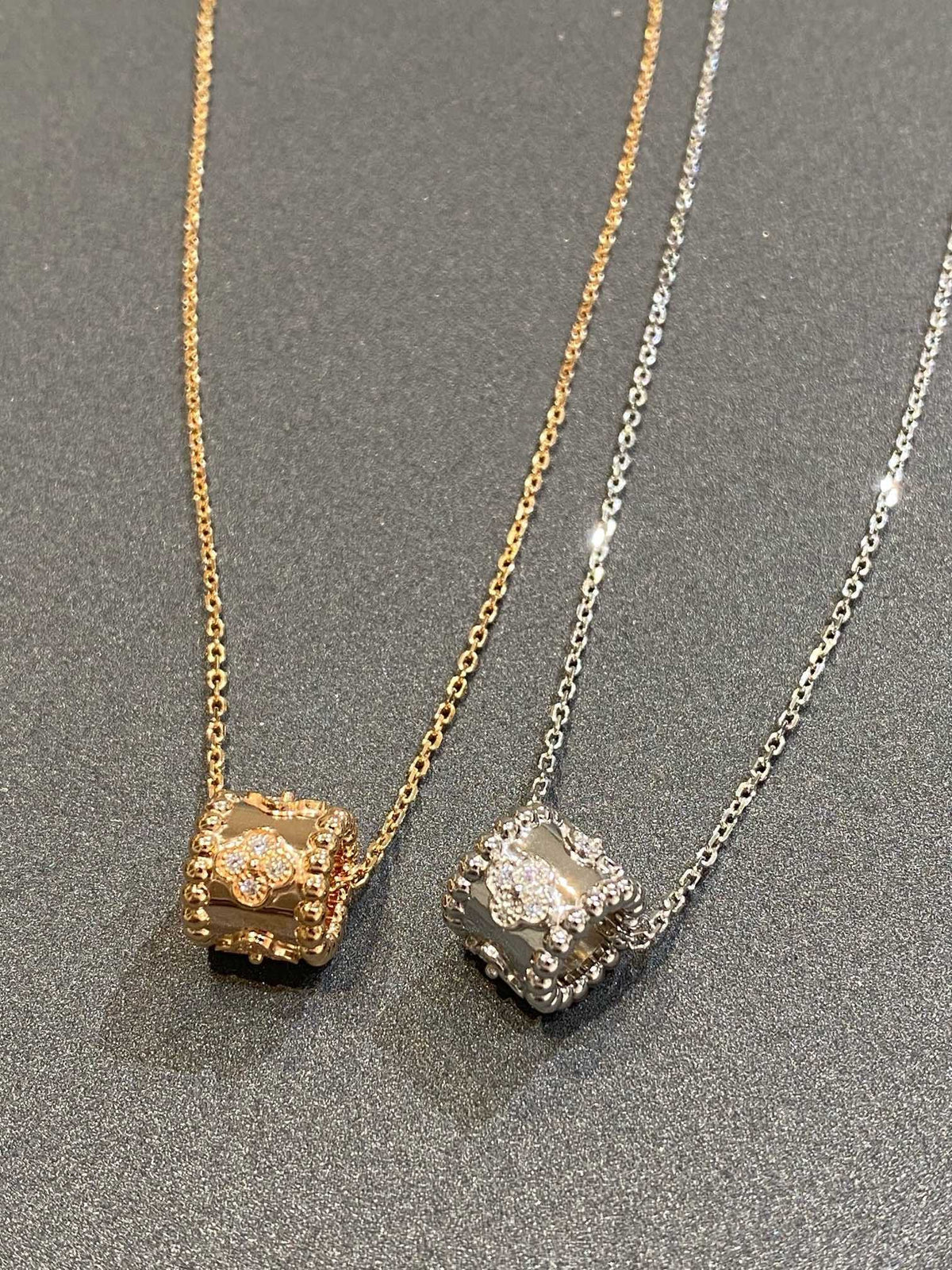 [Eterna Jewels]PERLEE PEDANT SIVLER DIAMOND NECKLACE