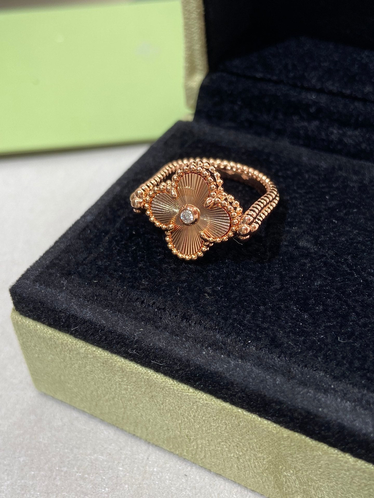 [Eterna Jewels]CLOVER RIVERSIBLE ROSE GOLD RING