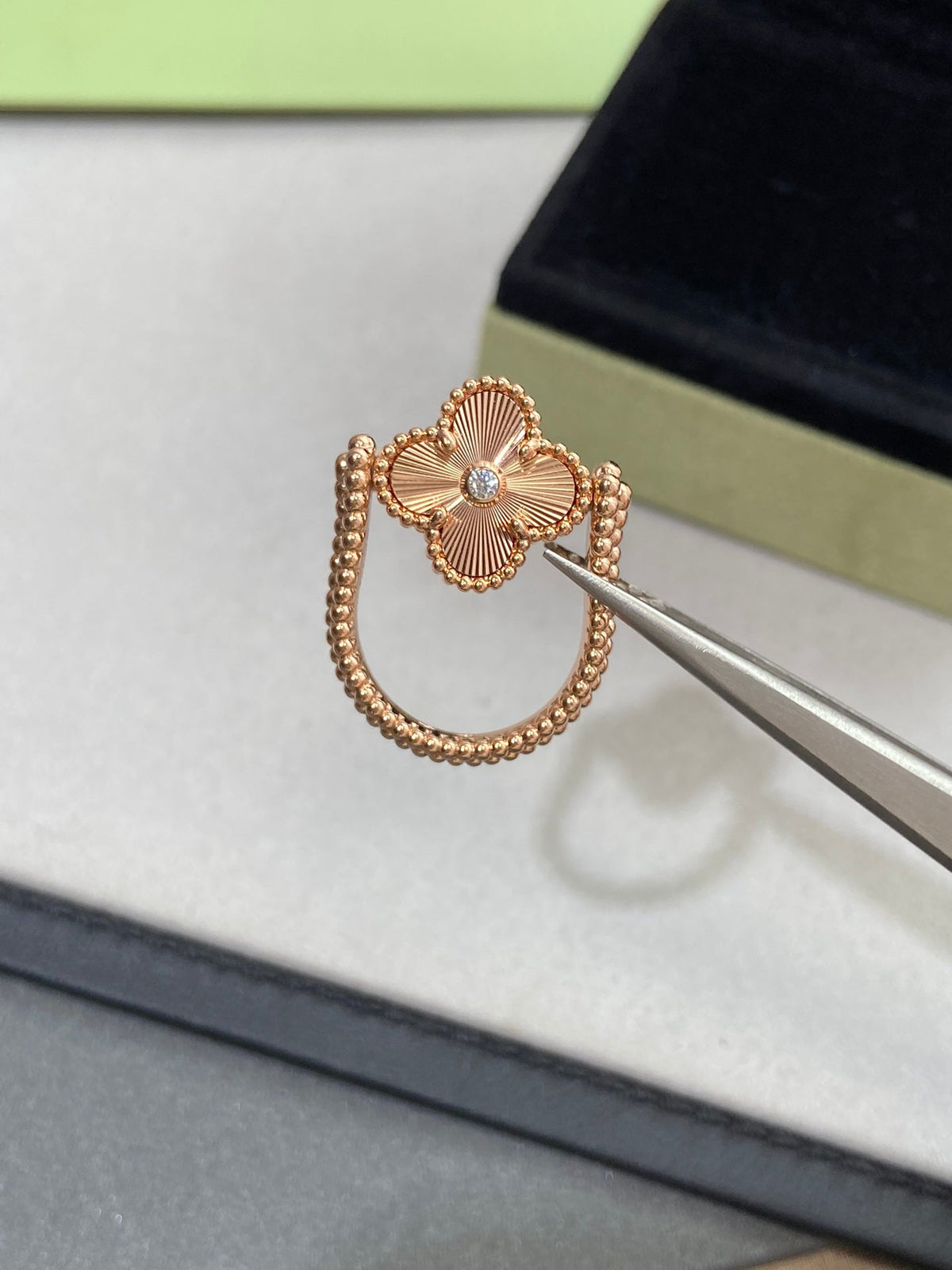 [Eterna Jewels]CLOVER RIVERSIBLE ROSE GOLD RING