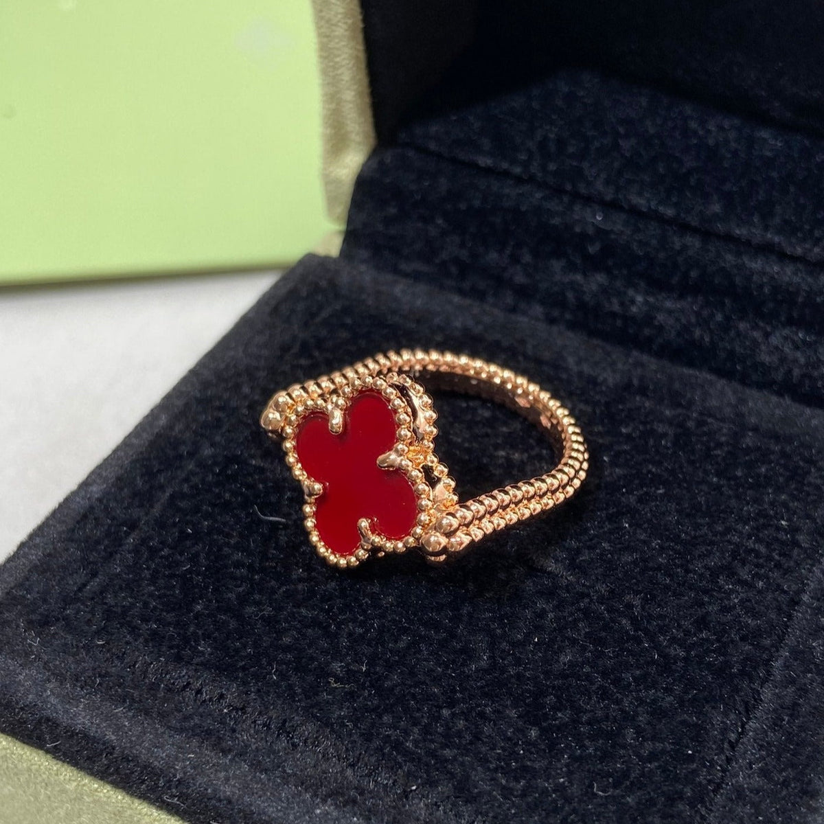 [Eterna Jewels]CLOVER RIVERSIBLE ROSE GOLD RING