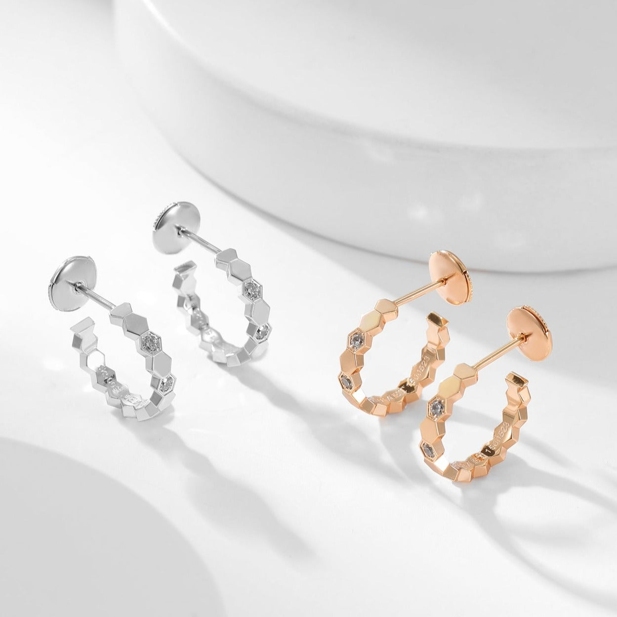 [Eterna Jewels]BEE LOVE DIAMOND HOOP EARRINGS