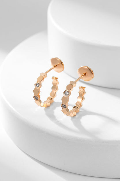 [Eterna Jewels]BEE LOVE DIAMOND HOOP EARRINGS