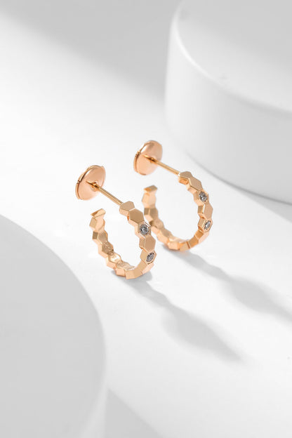 [Eterna Jewels]BEE LOVE DIAMOND HOOP EARRINGS