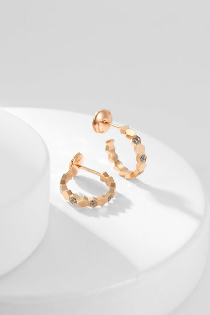 [Eterna Jewels]BEE LOVE DIAMOND HOOP EARRINGS