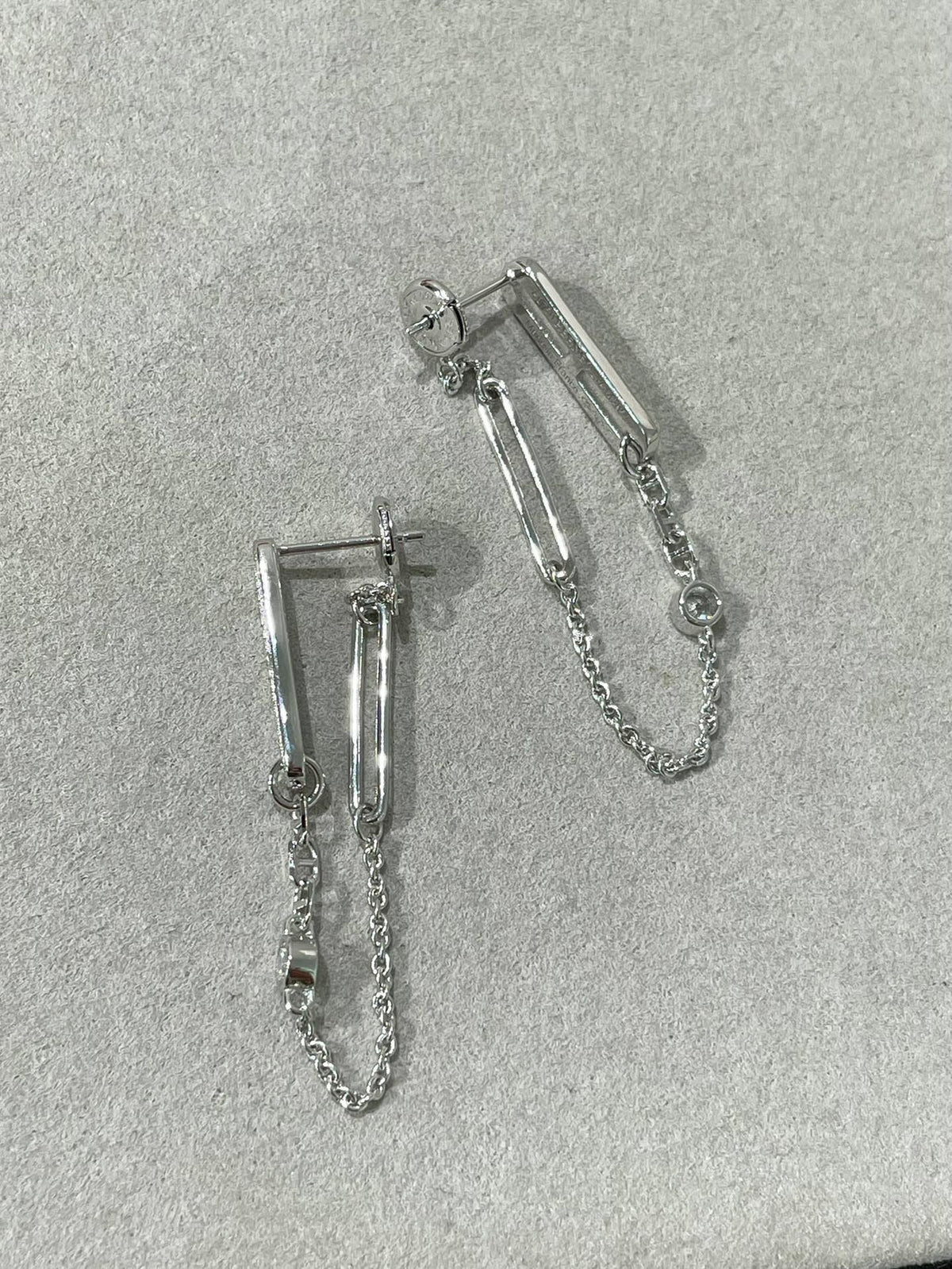 [Eterna Jewels]CHAINE CHAOS DIAMOND DROP EARRINGS