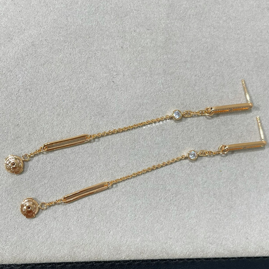 [Eterna Jewels]CHAINE CHAOS DIAMOND DROP EARRINGS