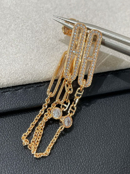 [Eterna Jewels]CHAINE CHAOS DIAMOND DROP EARRINGS