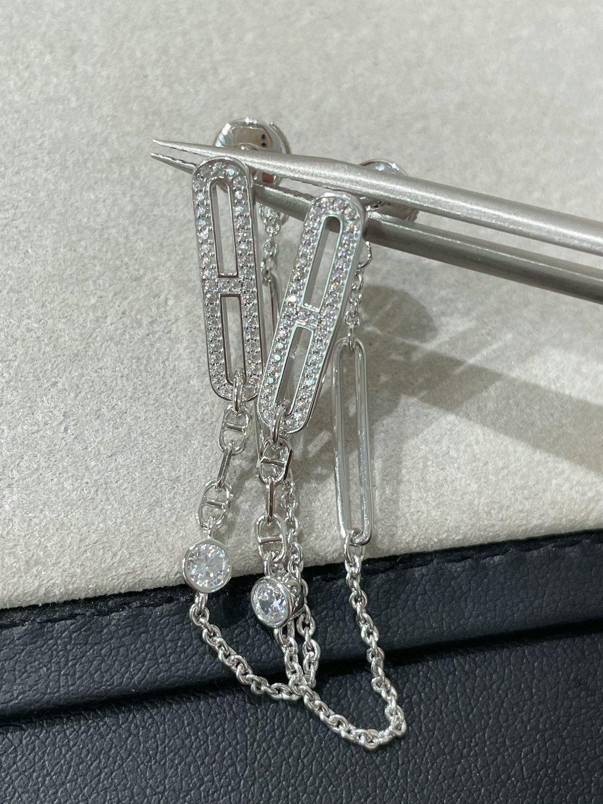 [Eterna Jewels]CHAINE CHAOS DIAMOND DROP EARRINGS