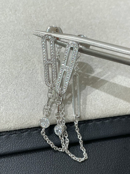 [Eterna Jewels]CHAINE CHAOS DIAMOND DROP EARRINGS