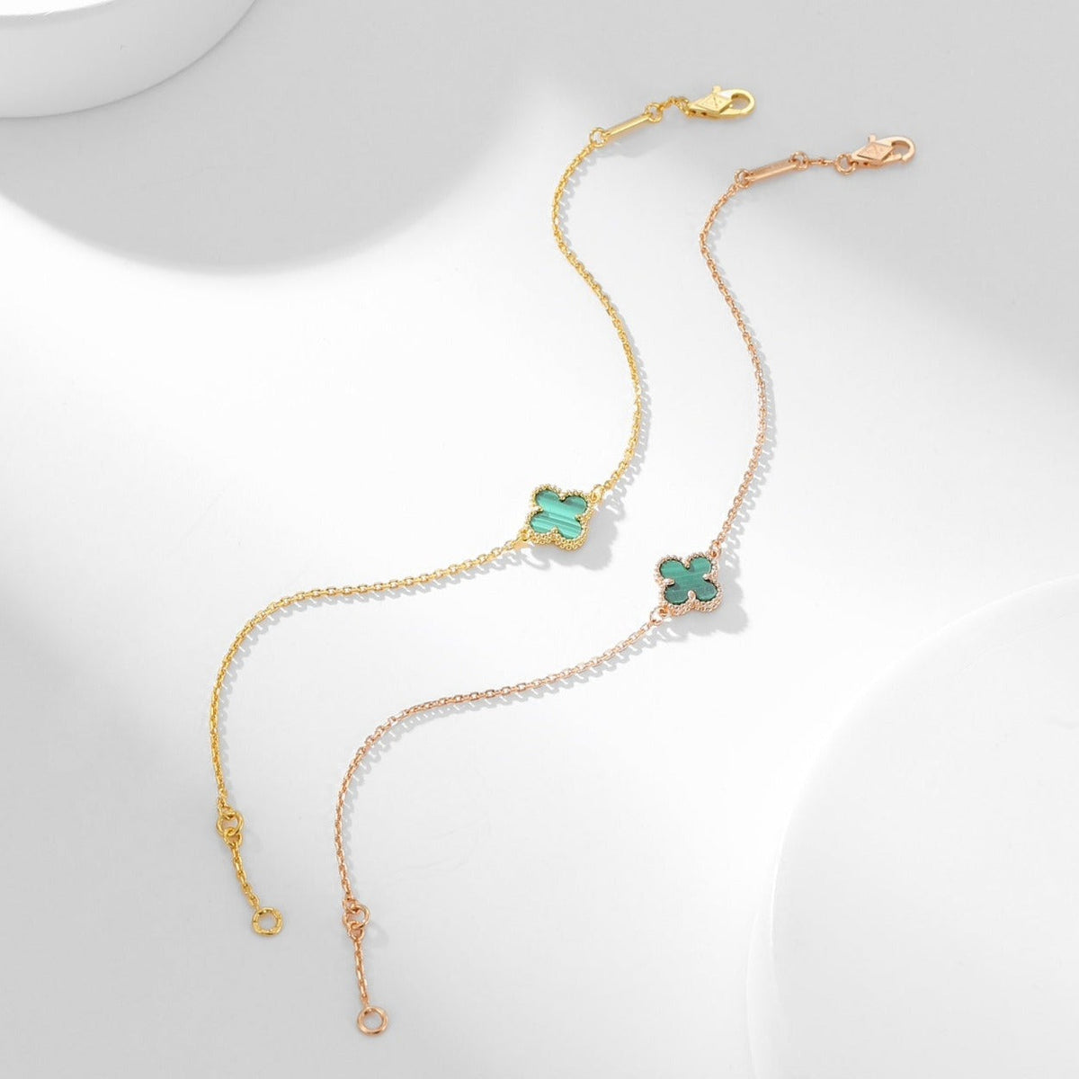 [Eterna Jewels]CLOVER BRACELET MALACHITE 1 MOTIF