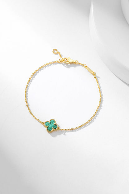 [Eterna Jewels]CLOVER BRACELET MALACHITE 1 MOTIF