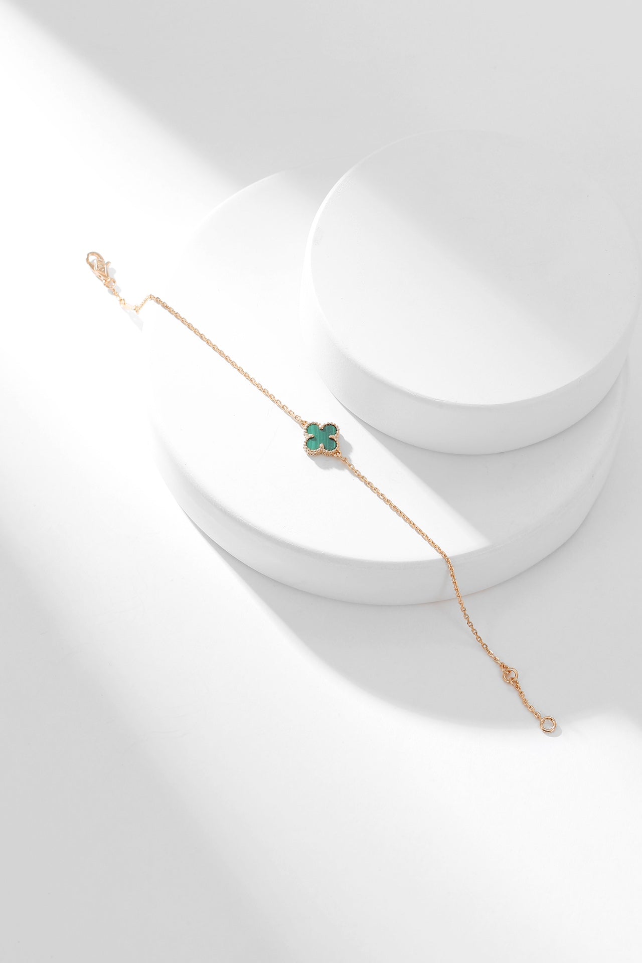 [Eterna Jewels]CLOVER BRACELET MALACHITE 1 MOTIF