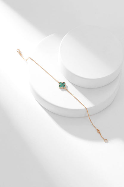 [Eterna Jewels]CLOVER BRACELET MALACHITE 1 MOTIF