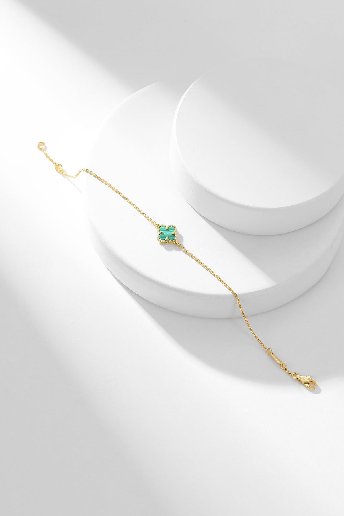 [Eterna Jewels]CLOVER BRACELET MALACHITE 1 MOTIF