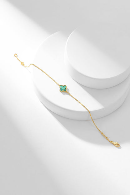 [Eterna Jewels]CLOVER BRACELET MALACHITE 1 MOTIF