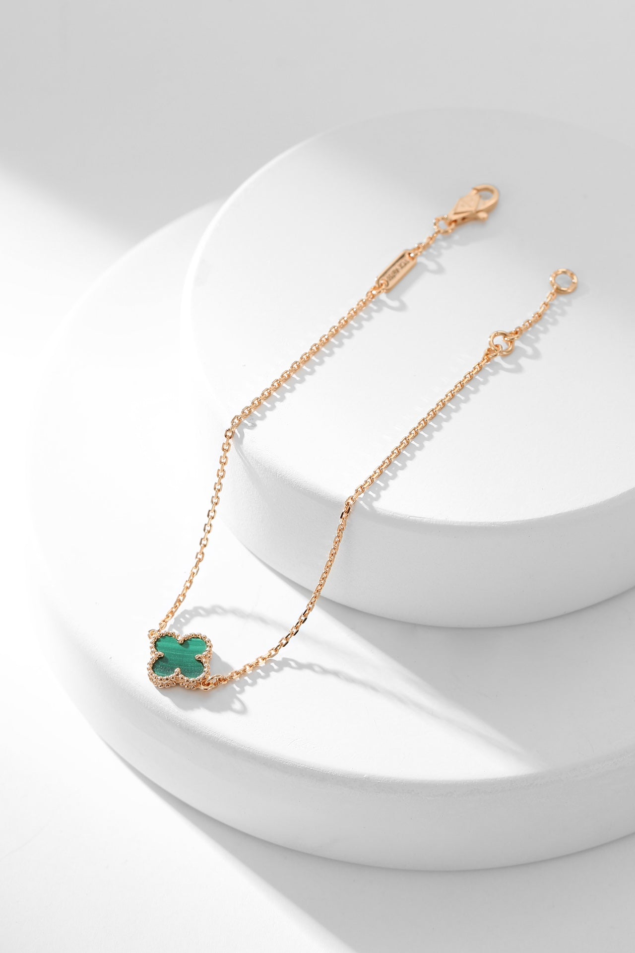 [Eterna Jewels]CLOVER BRACELET MALACHITE 1 MOTIF