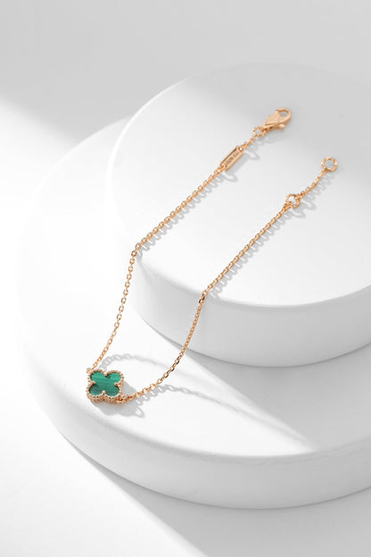 [Eterna Jewels]CLOVER BRACELET MALACHITE 1 MOTIF